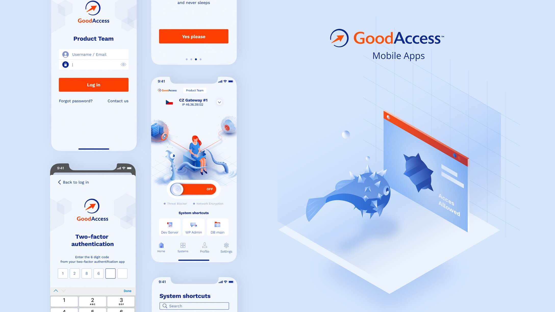 GoodAccess app screens